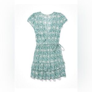 American Eagle Dress with Ruffles and Tie